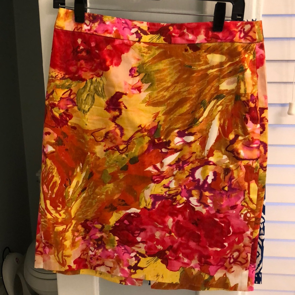 J. Crew Watercolor Pencil Skirt - size 4